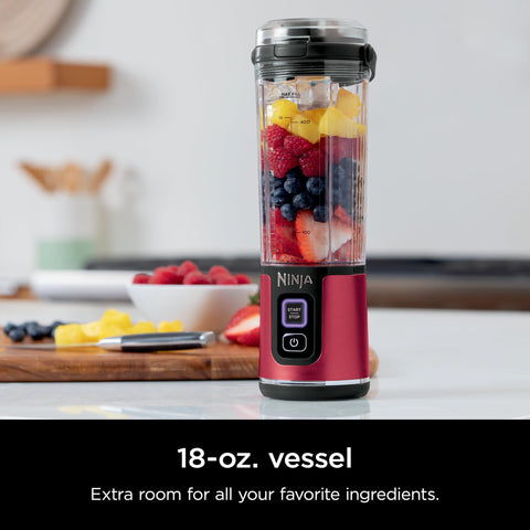 Ninja Blast vessel cap keeps drinks secure during travel.