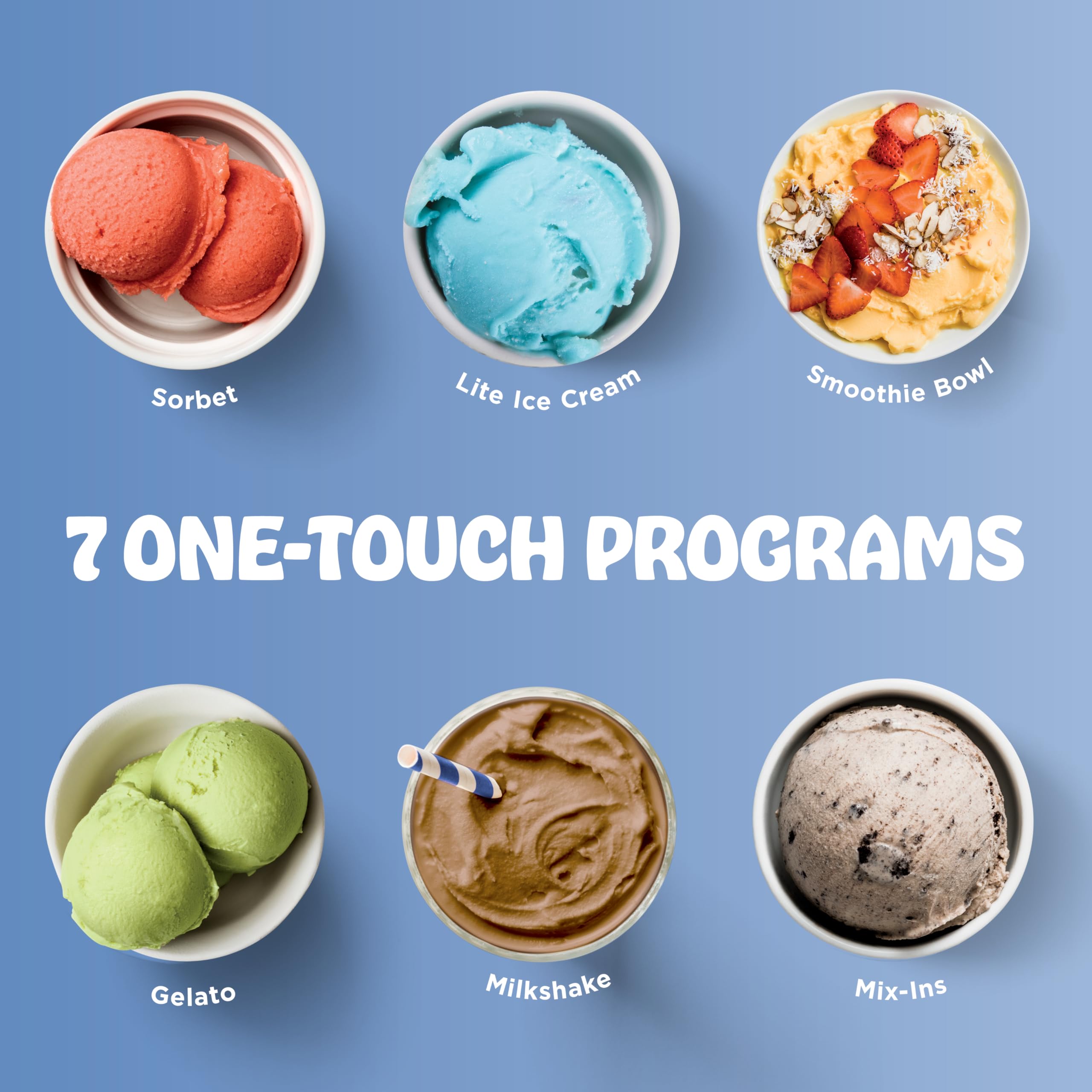 Ninja CREAMi sorbet program creates refreshing, smooth fruit sorbet.