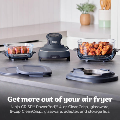 Ninja Crispi 6-cup glass container ready for single servings