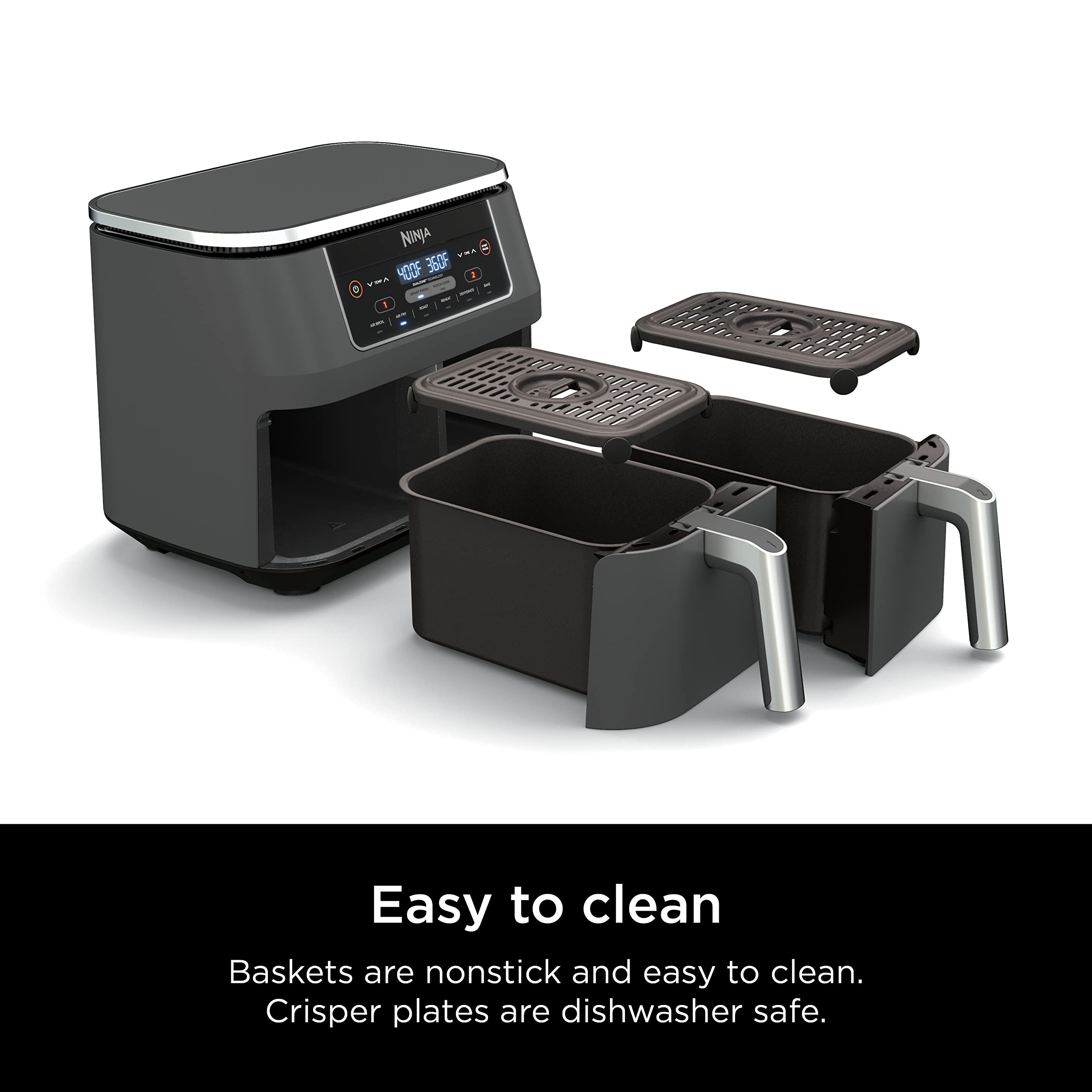 Ninja DZ201 32-inch cord length provides flexible countertop placement.