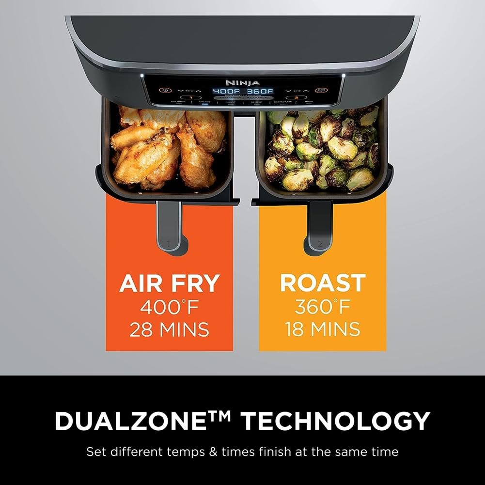 Ninja DZ201 baskets and plates are dishwasher-safe for quick cleanup.