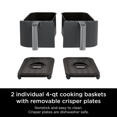 Ninja DZ201 wide 105–450°F range for gentle dehydration and crisp results.