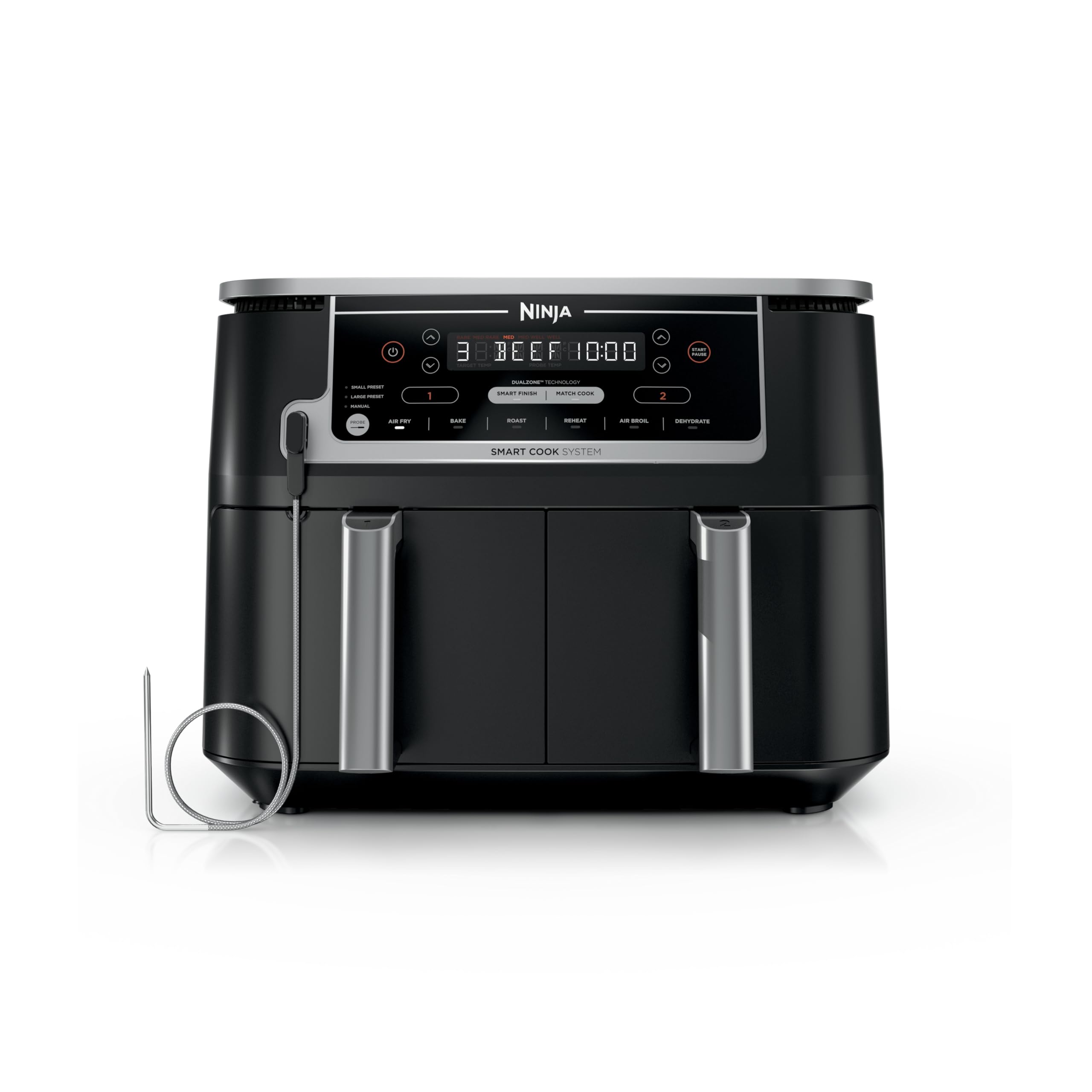 Ninja DZ550 XL 10-quart capacity ready for large meals.