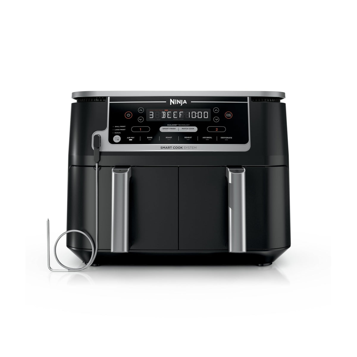 Ninja DZ550 XL 10-quart capacity ready for large meals.