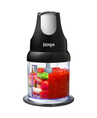 Ninja Express Chop in-use pulse operation enables controlled chopping.
