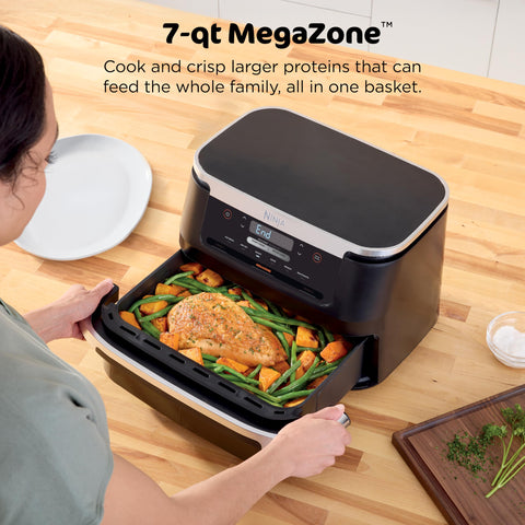 Divider insert showing two 3.5 qt baskets for separate times