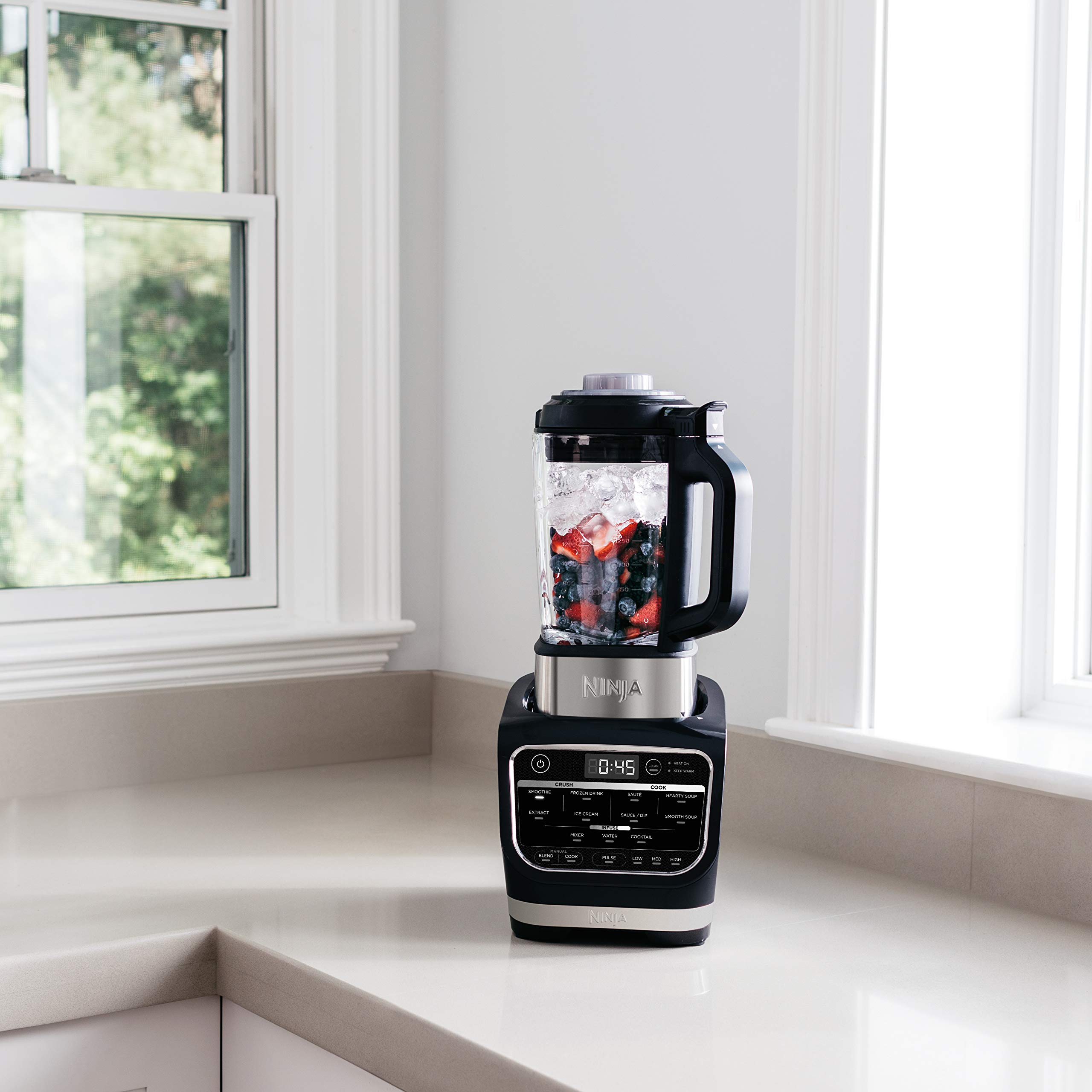Ninja Foodi heated-clean program simplifies cleanup after meals.