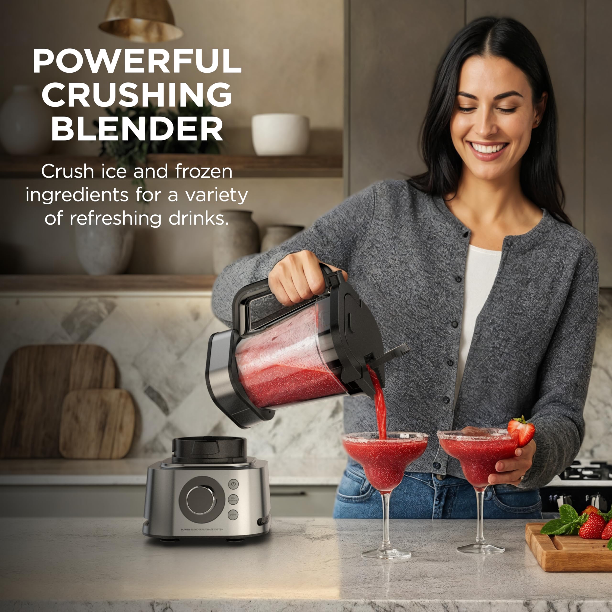 Ninja Foodi Power Blender 72 oz pitcher supports large batches and family smoothies