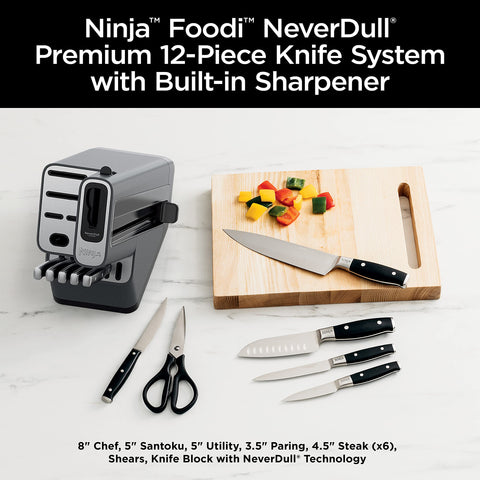 Ninja K32012 Santoku knife 5-inch ideal for dicing and mincing.