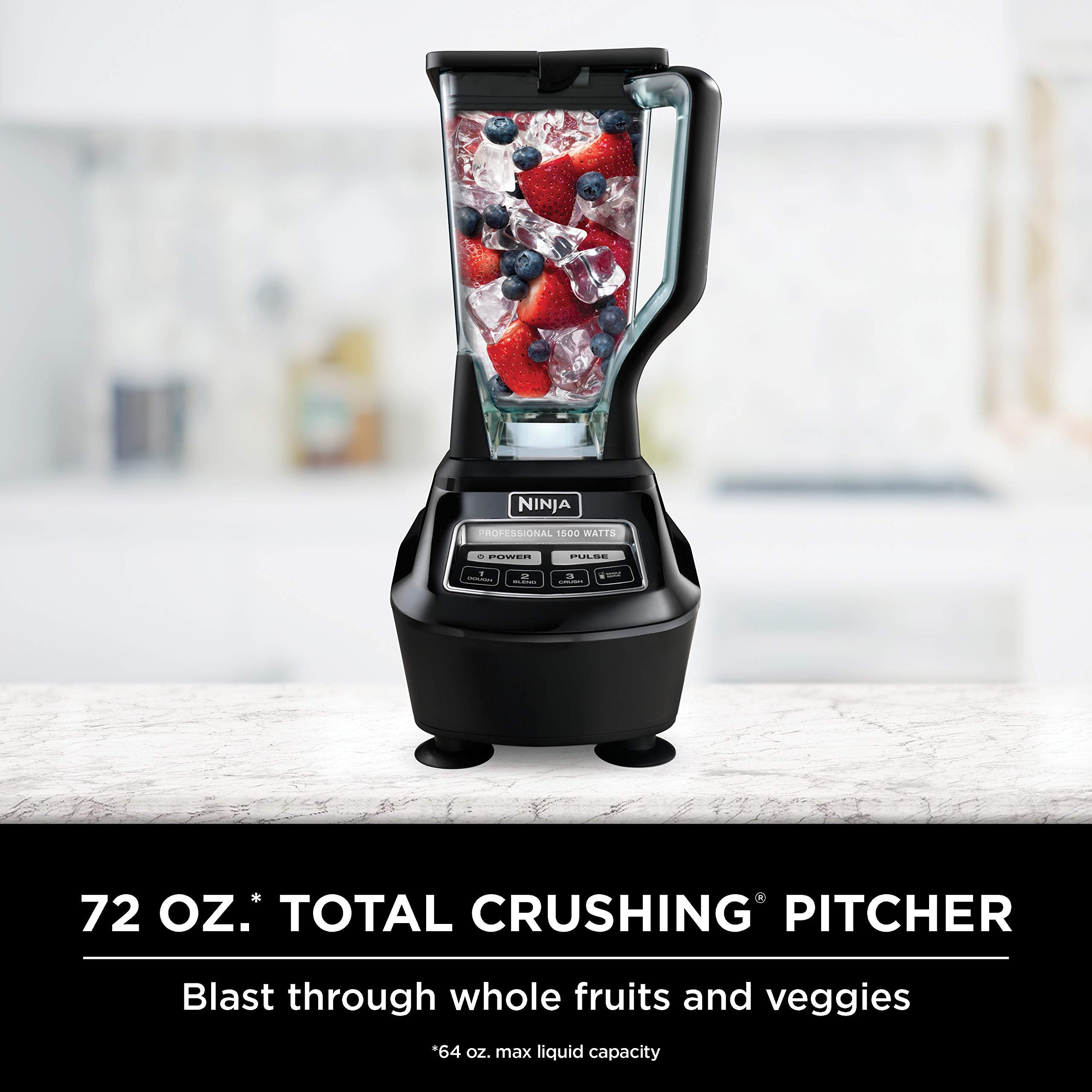 Ninja Mega Kitchen System 72oz total-crushing pitcher handles large batches easily.