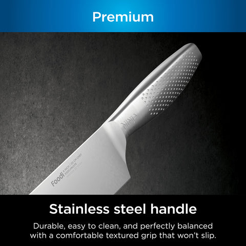Ninja NeverDull 8-inch bread knife with serrated edge for smooth slices.
