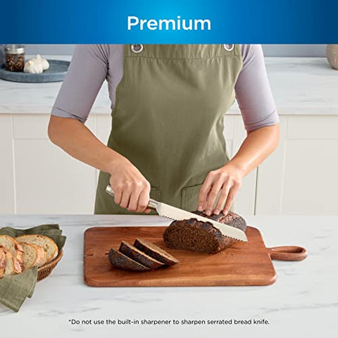 Ninja NeverDull block with built-in sharpener ensuring easy maintenance.