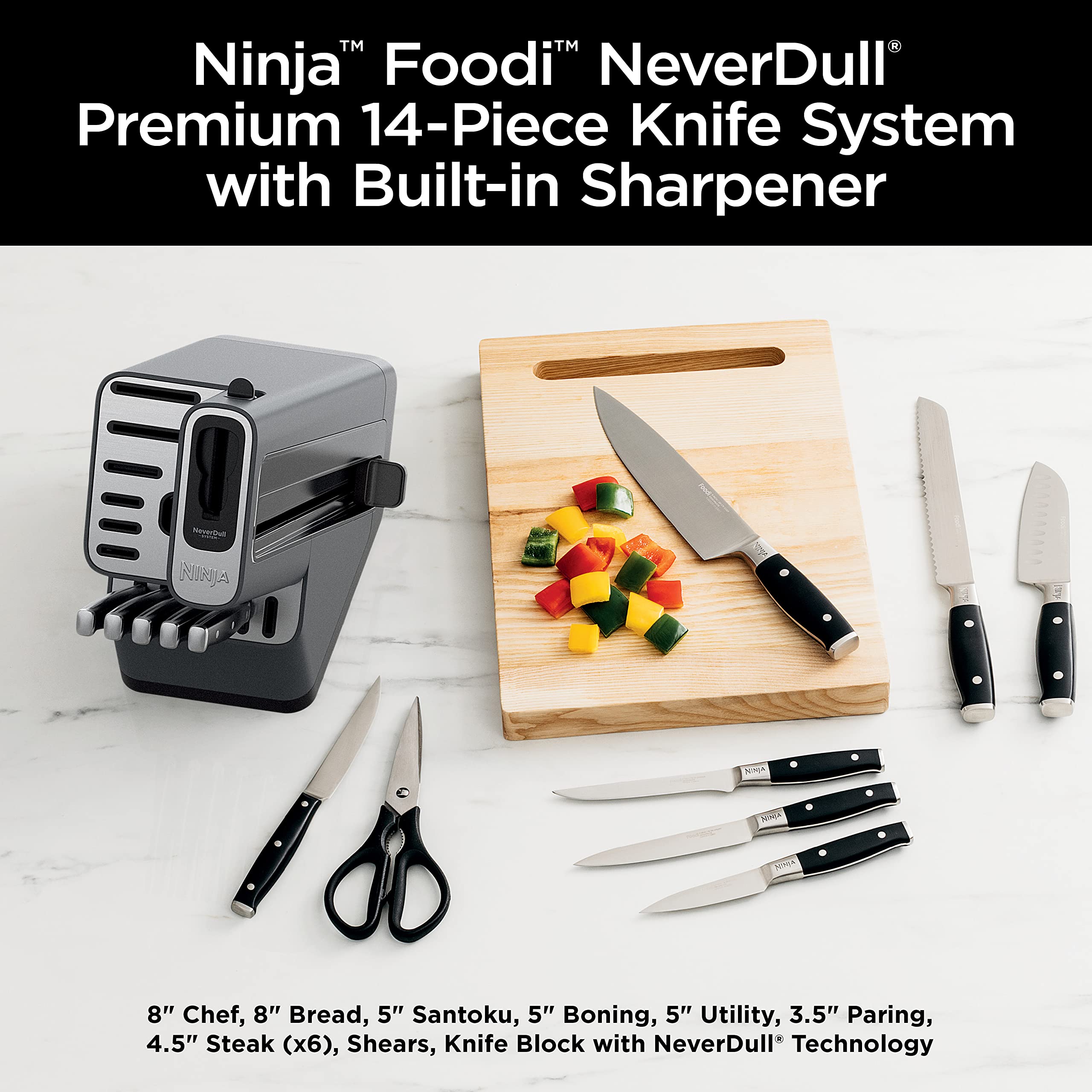 Ninja NeverDull 8-inch bread knife for clean crust cuts