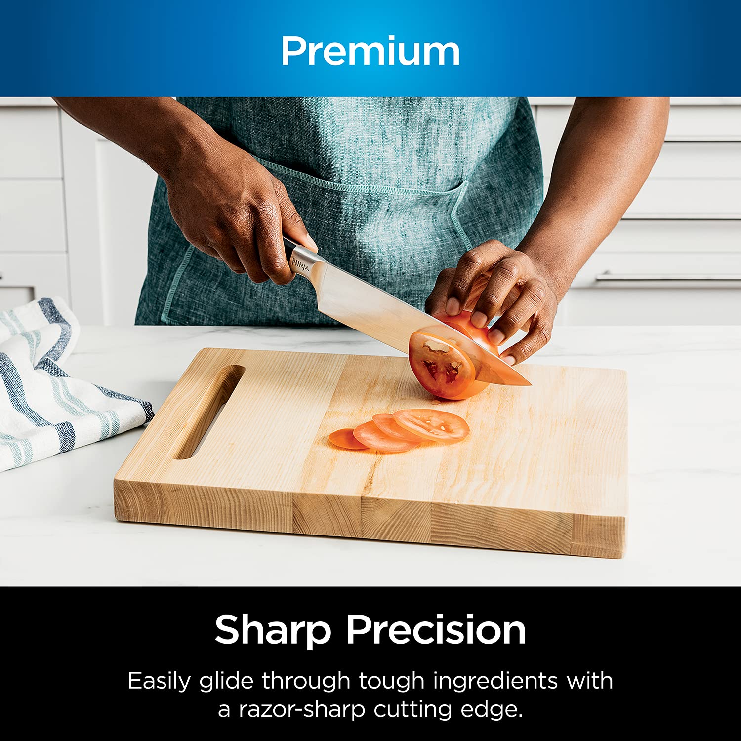 Ninja NeverDull 5-inch Santoku for balanced chopping