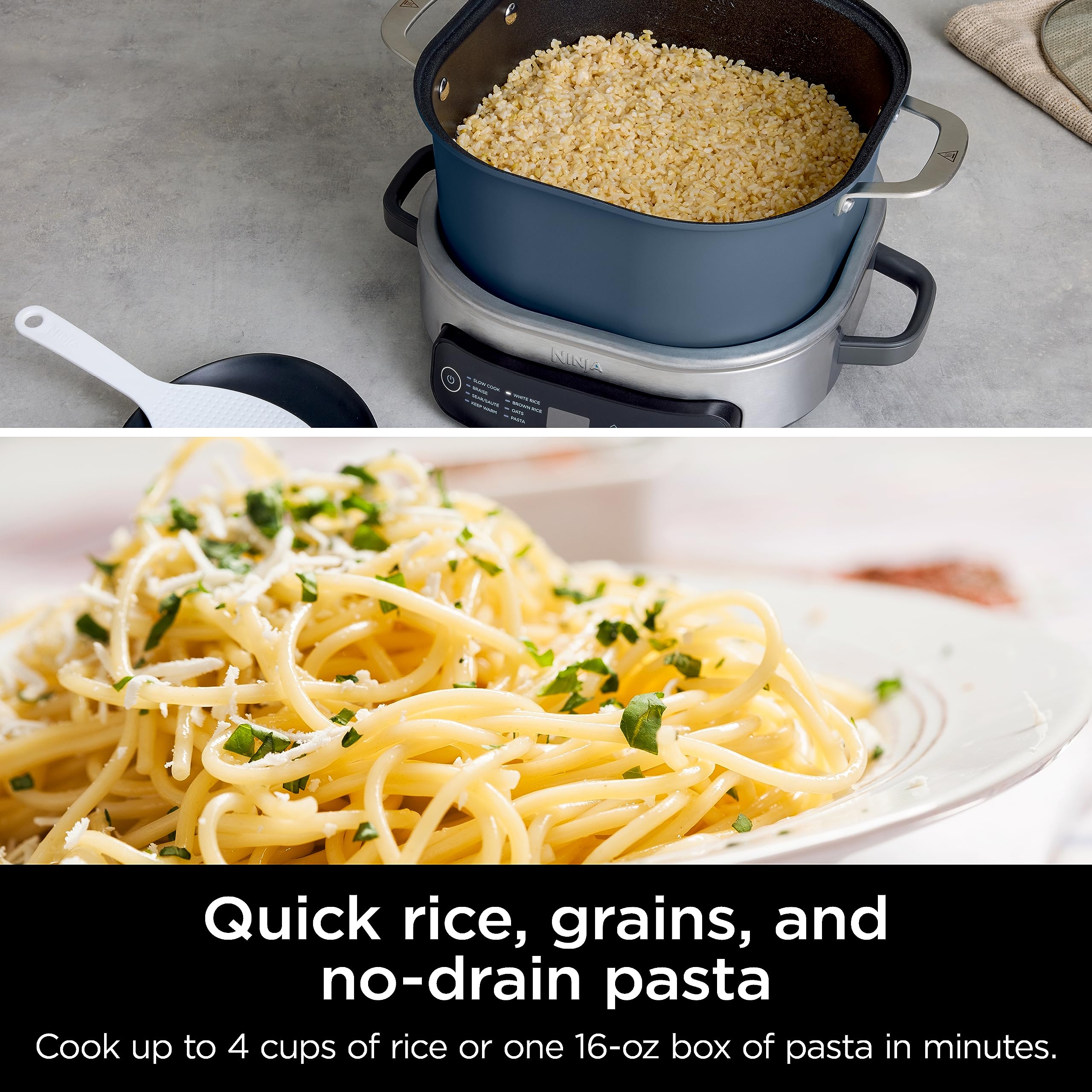 Ninja Foodi PossibleCooker Pro rice spoon for simple serving and cleanup.