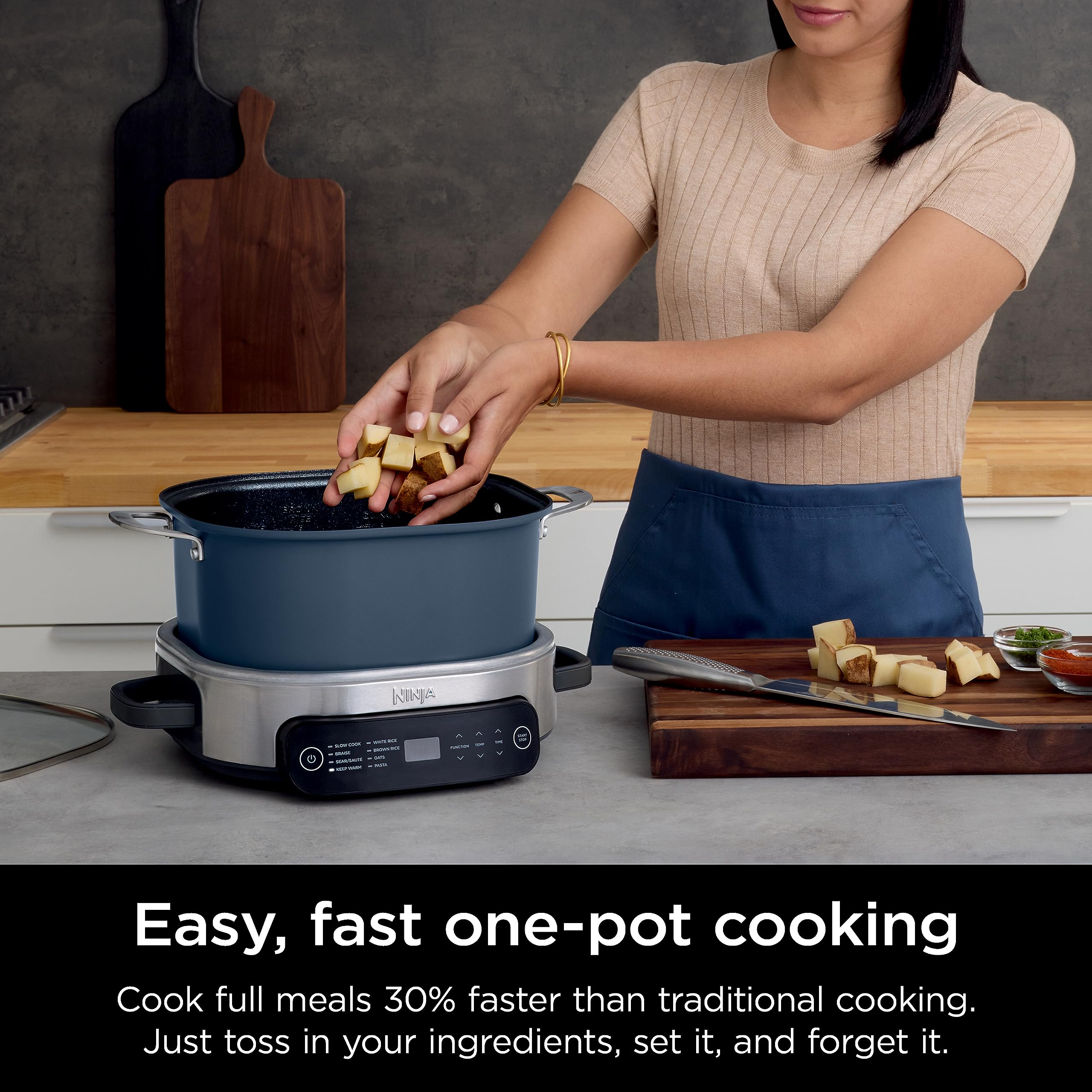 Ninja Foodi PossibleCooker Pro sear-sauté function quickly seals flavor.