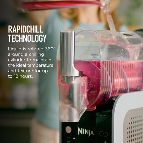 Ninja SLUSHi whisperchill compressor keeps drinks cool quietly.