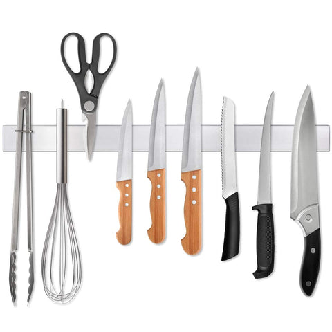 Ninonly 16-inch magnetic knife strip on wall keeps knives organized and accessible