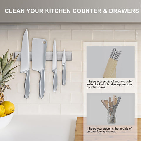 Ninonly adhesive magnetic strip installs without drilling for quick setup.