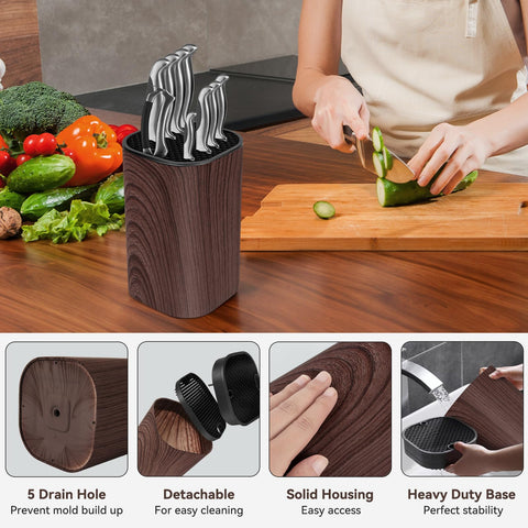 Ninonly detachable knife holder for easy cleaning and quick drying.