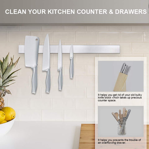 Ninonly multi-use utensil bar stores utensils and small tools for quick access
