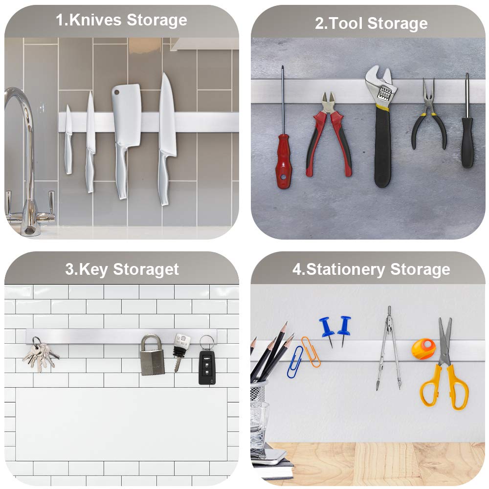 Ninonly space-saving knife holder saves counter space while blades stay within reach