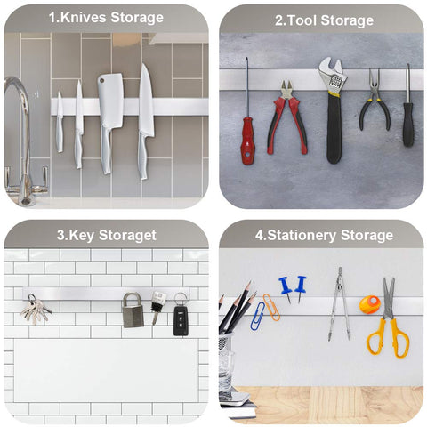Ninonly space-saving knife holder saves counter space while blades stay within reach
