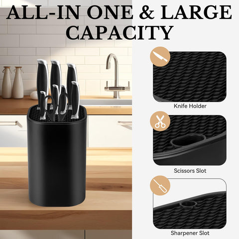 Ninonly universal holder with double wave layer stabilizes blades.