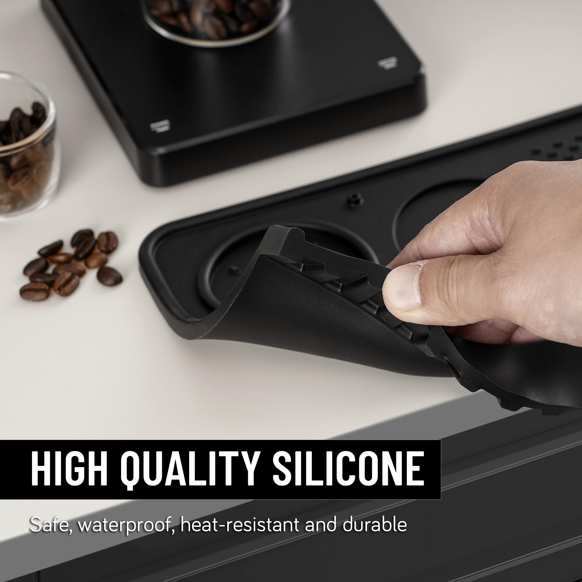 niriodl extension areas hold funnels, filters, or mugs while brewing.