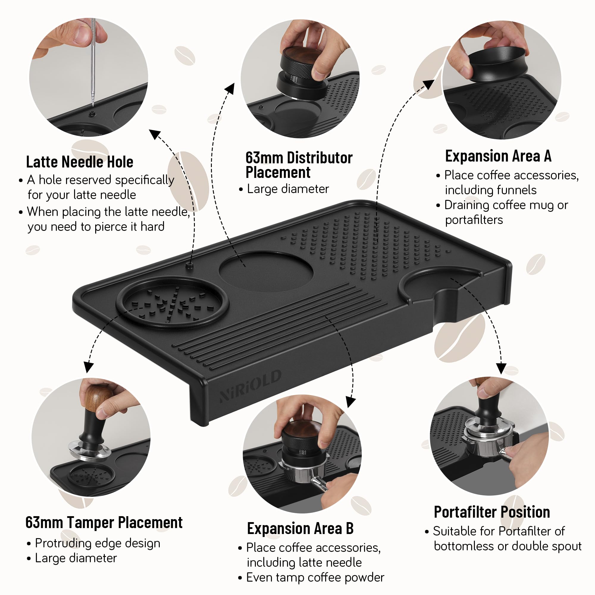 niriodl heat-resistant, waterproof silicone ensures durable counter protection.