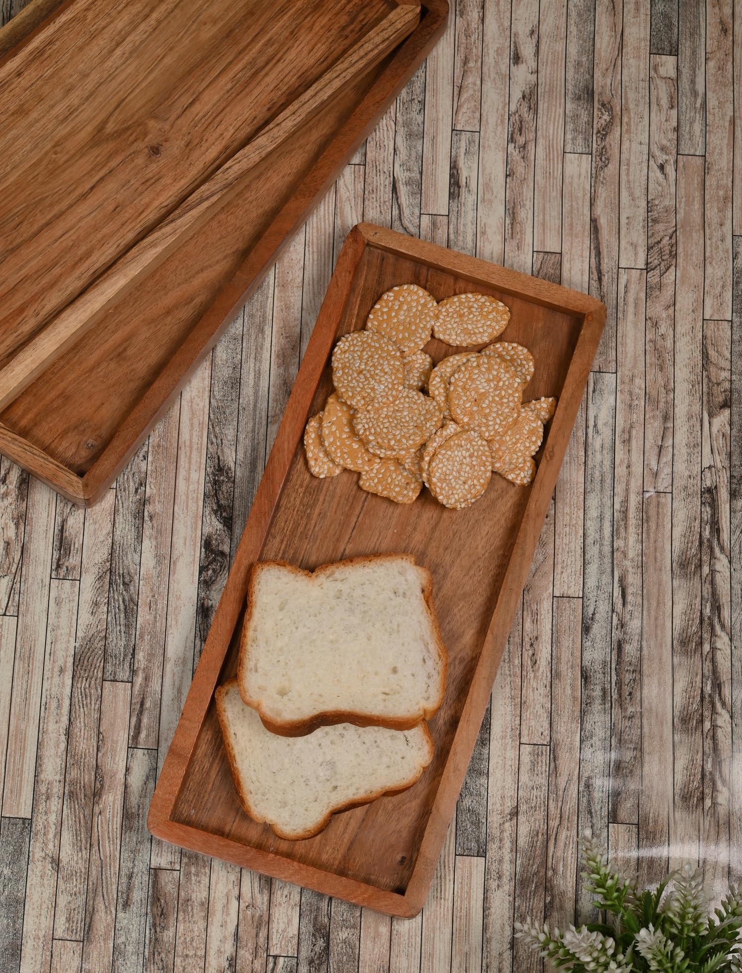 NIRMAN Acacia platter care with wipe-clean method to maintain beauty