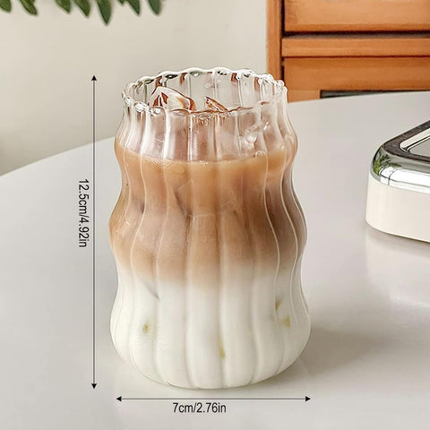 Nirvany two-capacity glass set highlighting 18oz and 17.6oz options for versatile serving.