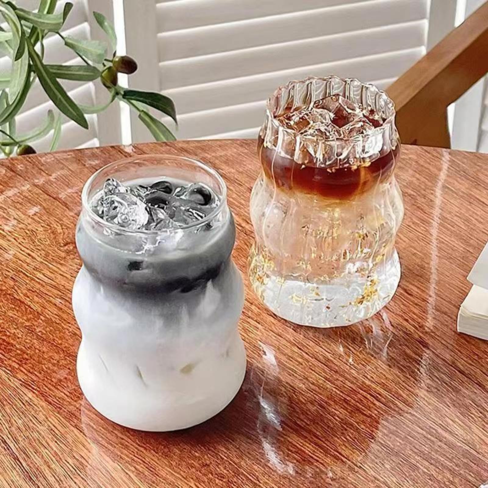 Nirvany vintage-inspired glass on table adds elegance to any occasion.