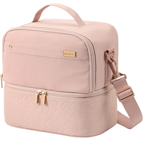 NISHEL lunch bag two compartments top view showing organized meals on the go