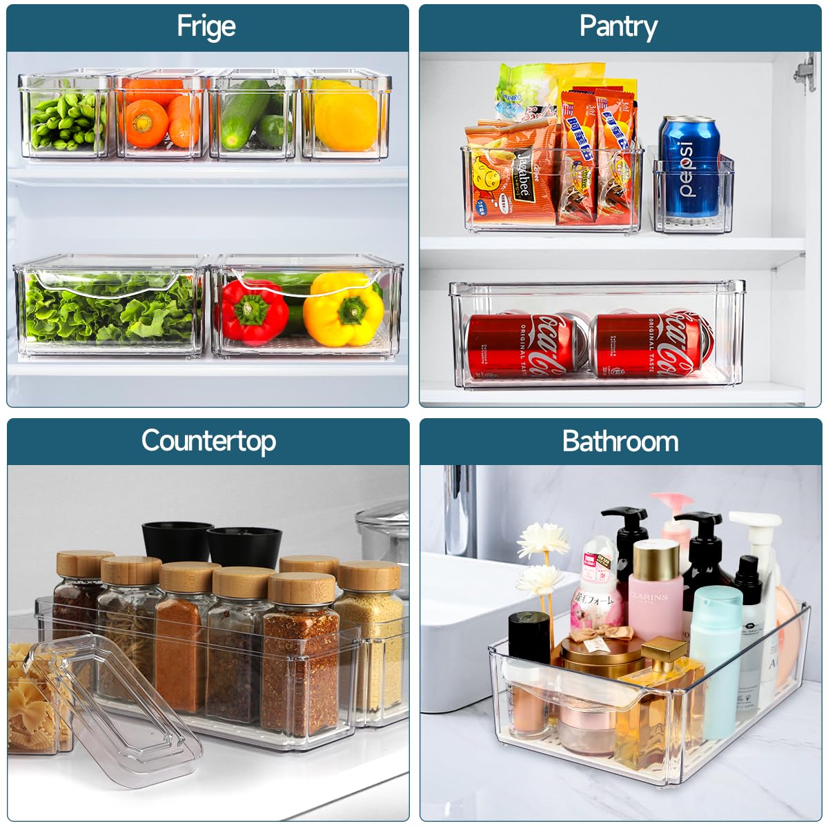 NISILIN BPA-free food-grade fridge storage containers for clutter reduction
