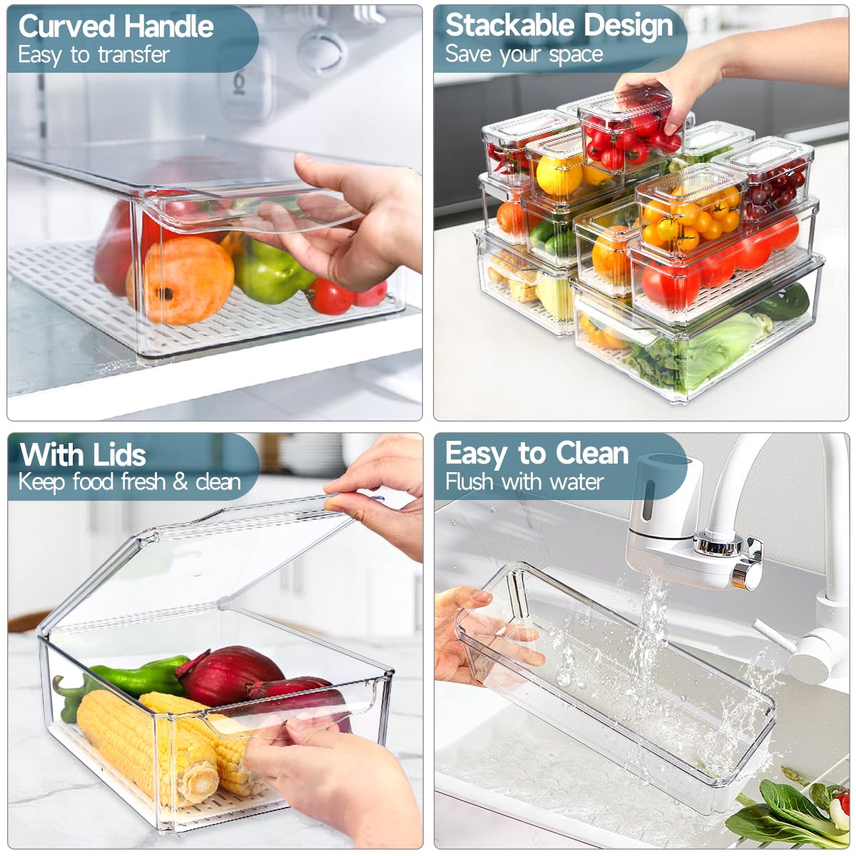 NISILIN easy-clean fridge organizers for quick maintenance