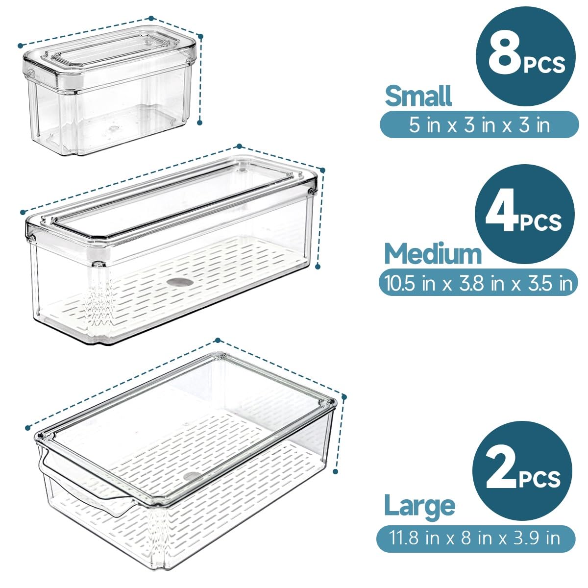 NISILIN clear-view bins maximize fridge visibility and efficiency