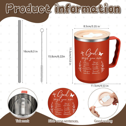 Nitial 17 oz insulated mugs with lids and straws for hot and cold drinks.