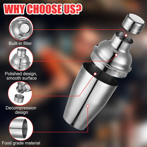 Nitial built-in strainer shaker top ensures smooth pour without leaks.