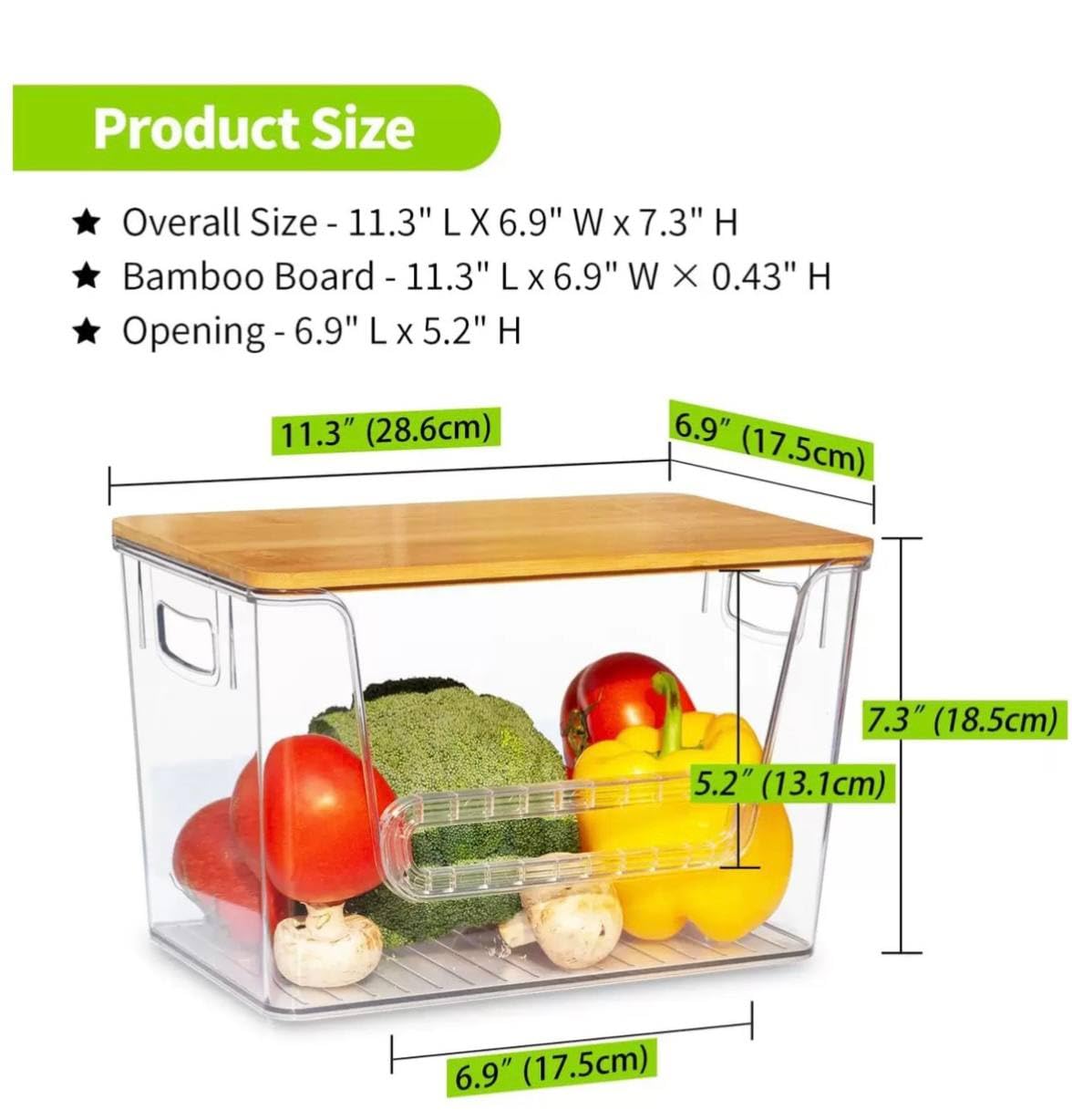 NITOOR front-opening potato bin provides easy access.
