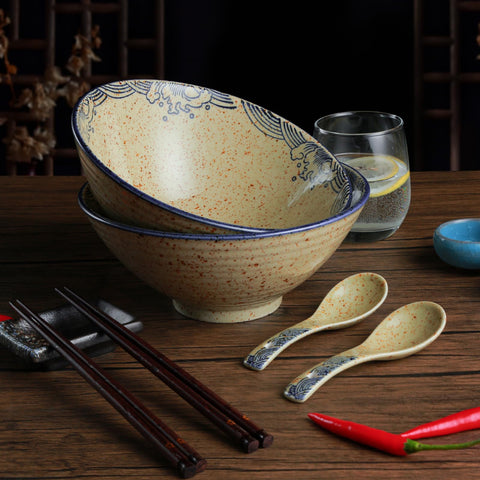Niturceal ceramic bowls stacked neatly for space-saving storage