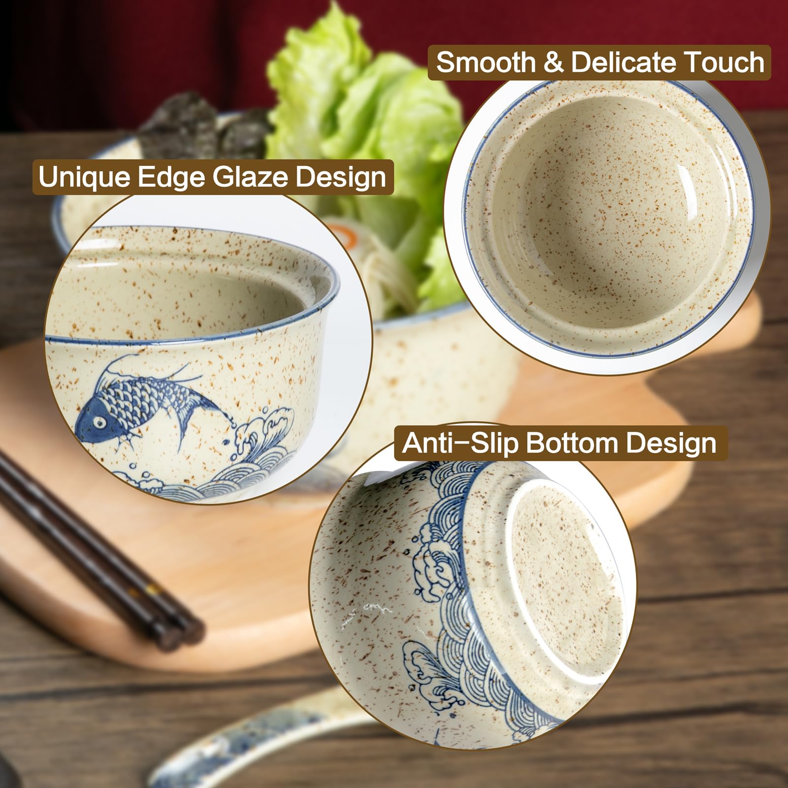 Niturceal 27oz bowls with lids ready for serving.