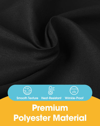 Niuara Black Rectangle Table Cloth 60x84 suits five-foot tables and protects the surface.