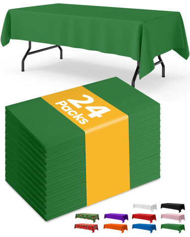 Niuara green disposable table cloth for 6ft tables protects surfaces from spills