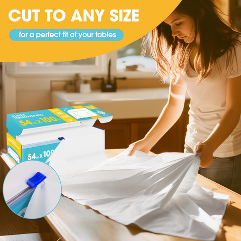 Niuara rectangle table cover protects surfaces with a clean look.