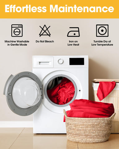 Machine-washable fabric and gentle cycle care for durability.