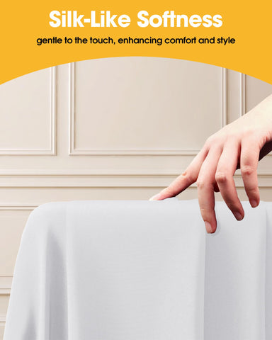 Niuara white rectangle tablecloth on a wedding setup for a polished dining look