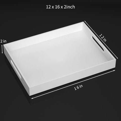 NIUBEE acrylic serving tray side handles highlighted for effortless transport