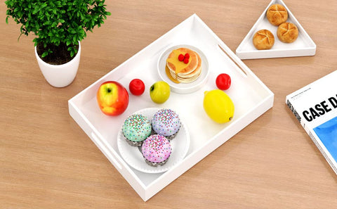 NIUBEE acrylic serving tray used for kitchen organization and spice storage
