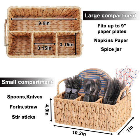 Niuirt caddy compartments keep forks, spoons, knives and napkins sorted.